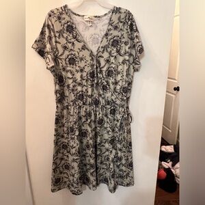 Light green dress with beautiful flowers